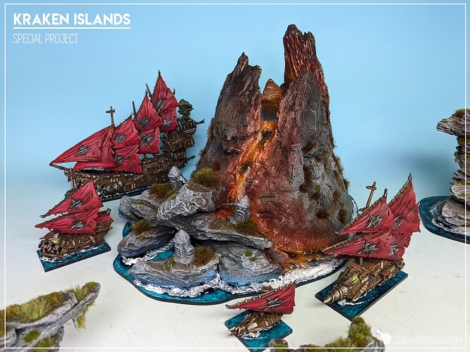 Scarhandpainting 2207 Armada Special Project Kraken Islands Volcano 4