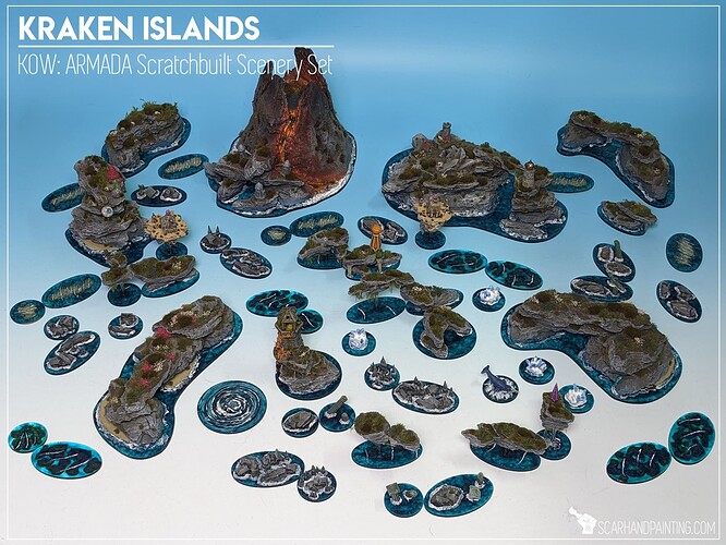 Scarhandpainting 2303 Armada Kraken Islands Entire Set 1