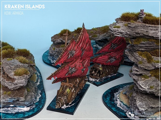 Scarhandpainting 2107 Kings of War Armada Kraken Islands 14