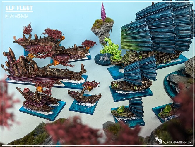 Scarhandpainting 2304 Armada Elf FLeet 1