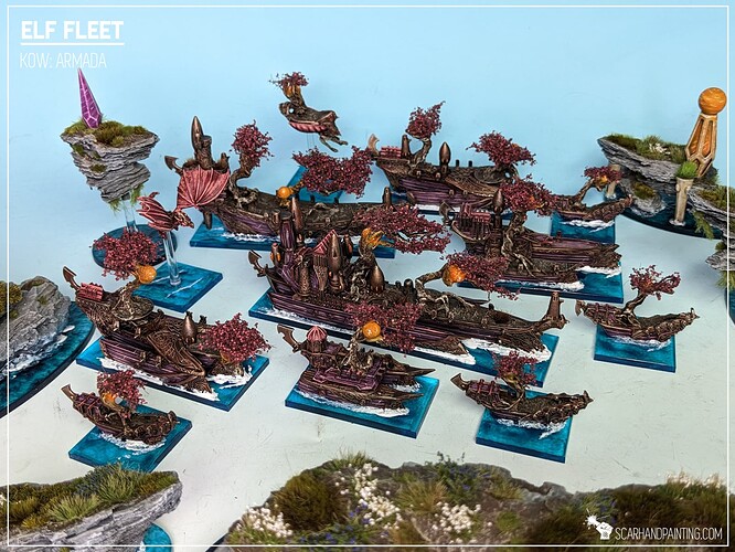 Scarhandpainting 2304 Armada Elf FLeet 3