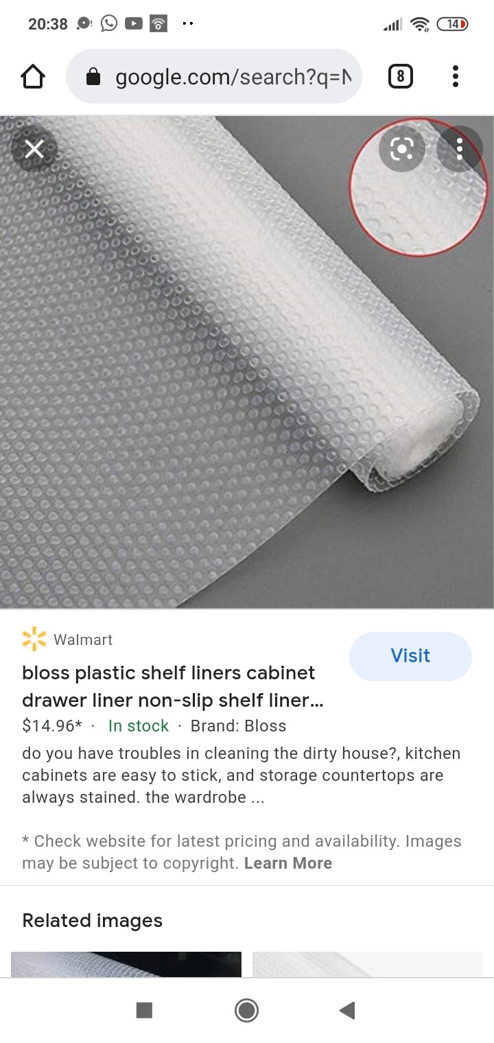  Bloss Plastic Shelf Liners Cabinet Drawer Liner Non